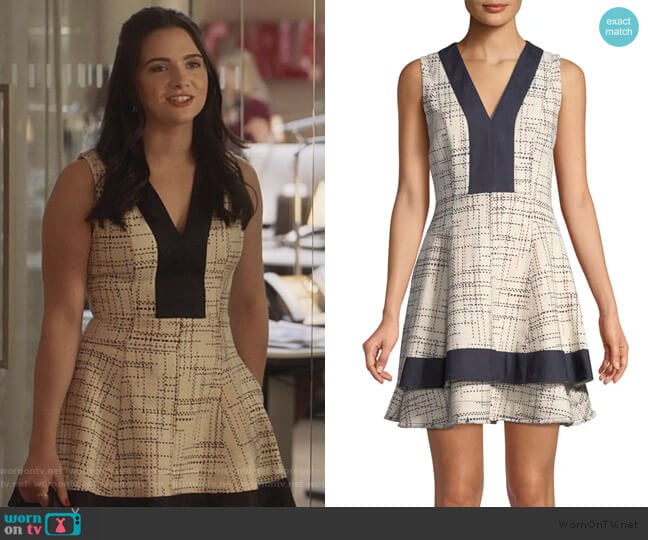 Derek Lam 10 Crosby Tiered V-Neck Mini Dress worn by Jane Sloan (Katie Stevens) on The Bold Type