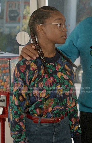 Diane’s jungle print sweater on Black-ish