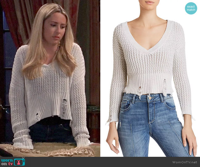 DL1961 Freeman Distressed Sweater worn by Josslyn Jacks (Eden McCoy) on General Hospital