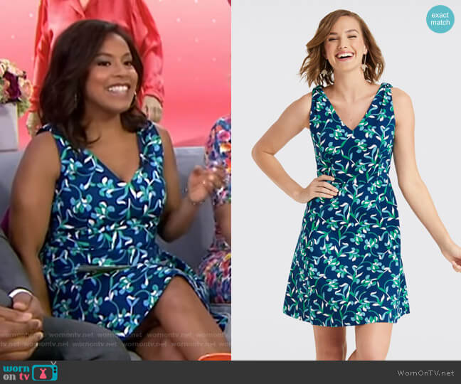 Draper James Floral Knot Love Circle Dress worn by Sheinelle Jones on Today