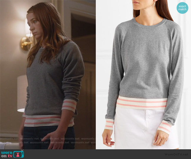 Equipment Axel striped cotton-blend sweater worn by Sandra Bell (Britt Roberts) on For the People