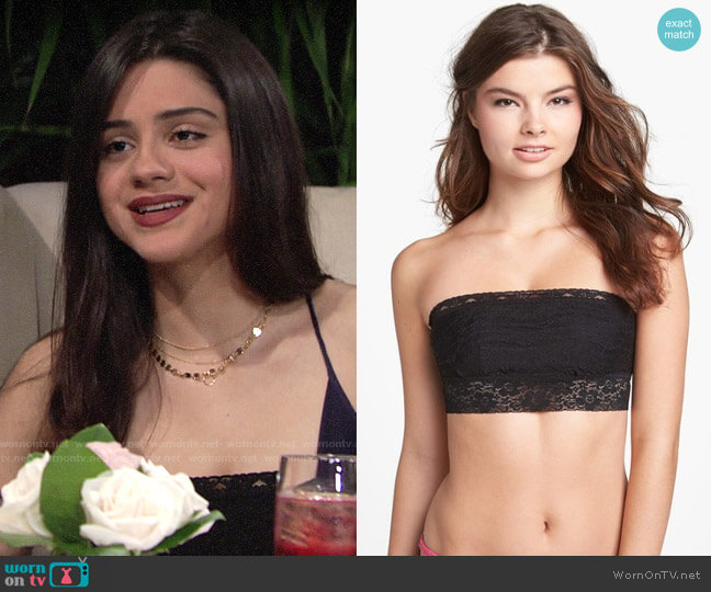 Free People Lace Bandeau Bralette worn by Lola Rosales (Sasha Calle) on The Young and the Restless