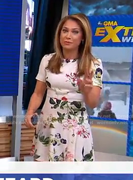Ginger’s white floral dress on Good Morning America