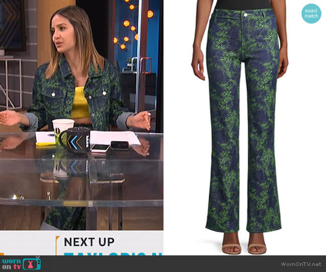 I AM GIA Tali Tiger Flare Pant worn by Erin Lim on E! News