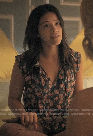 Jane’s floral sleeveless top on Jane the Virgin