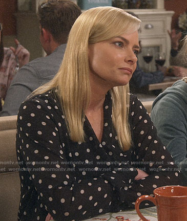 Jill’s polka dot blouse on Mom