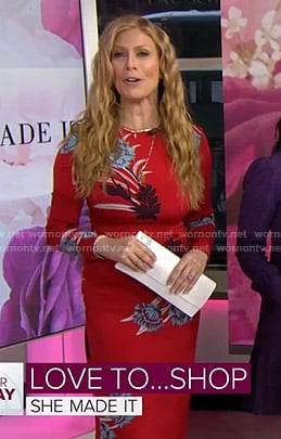 Jill’s red floral dress on Today