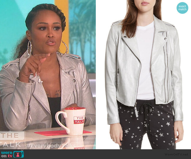 Joie Leolani Leather Jacket worn by Eve on The Talk