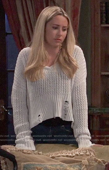 Josslyn’s distressed cropped sweater on General Hospital