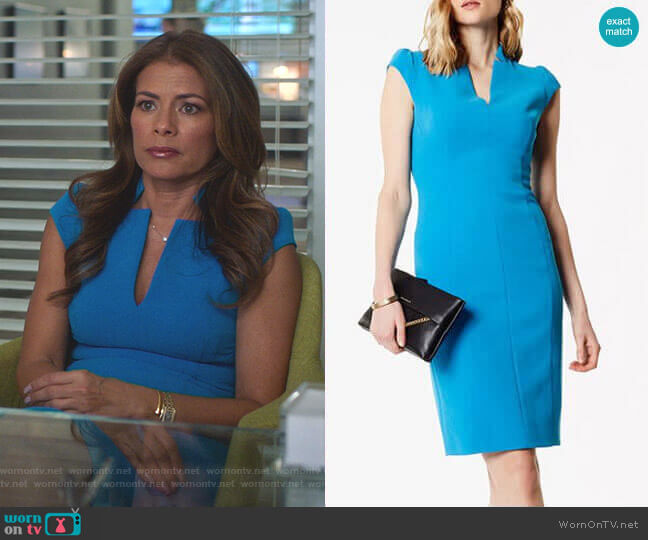 Karen Millen Tailored Pencil Dress worn by Kara Lynch (Lisa Vidal) on Being Mary Jane