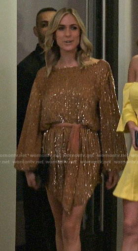 Kristin’s gold long sleeved dress on Very Cavallari