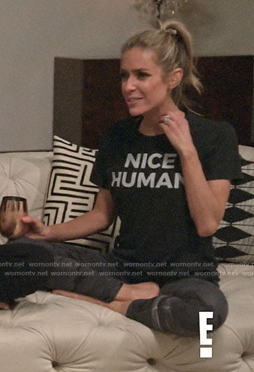 Kristin’s NICE HUMAN tee on Very Cavallari
