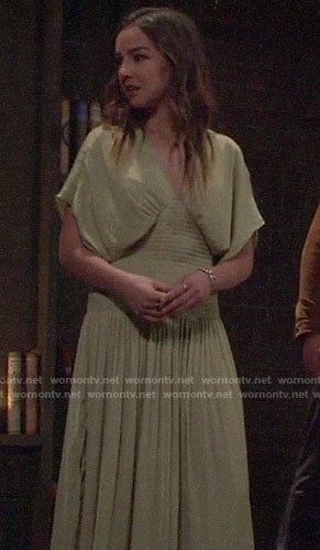 Kristina’s green initiation dress on General Hospital