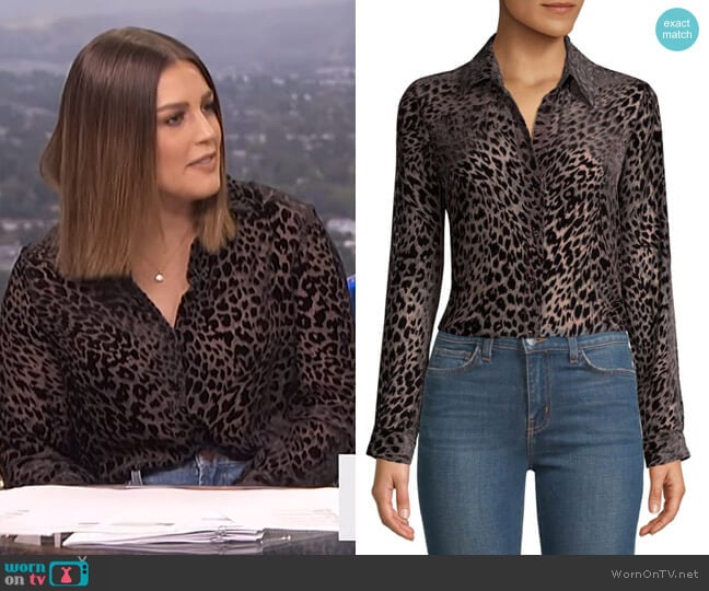 L'Agence Nina Blouse worn by Carissa Loethen Culiner on E! News