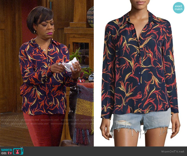 L'Agence Nina Blouse worn by Tina Butler (Tichina Arnold) on The Neighborhood