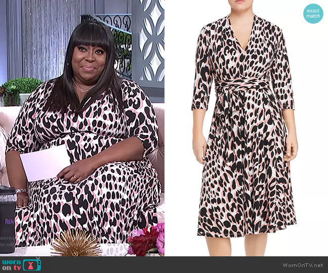 Leota Plus Mahlia Leopard Print Belted Dress worn by Loni Love on The Real