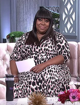 Loni’s white leopard print dress on The Real