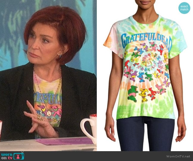 Madeworn Grateful Dead Bears Tie-Dye Tee worn by Sharon Osbourne on The Talk