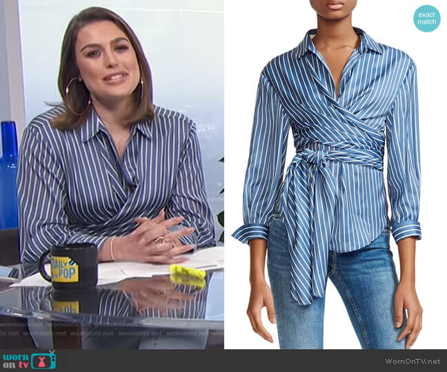 Maje Cosa Top worn by Carissa Loethen Culiner on E! News