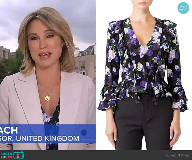 Marissa Webb Blossom Blouse worn by Amy Robach on Good Morning America