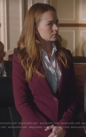 Sandra’s maroon blazer on For the People