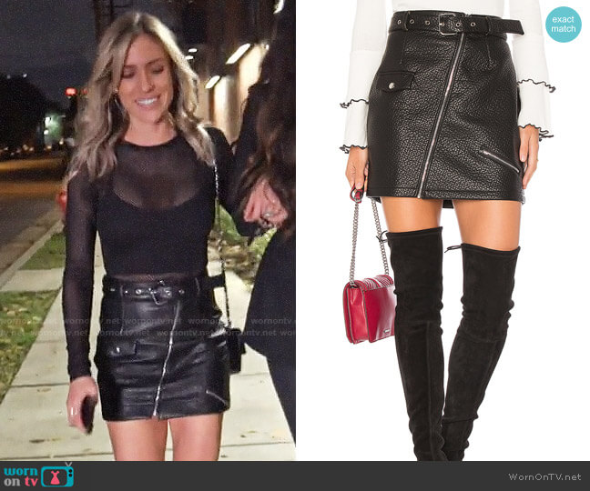MinkPink Attitude Biker Skirt worn by Kristin Cavallari on Very Cavallari