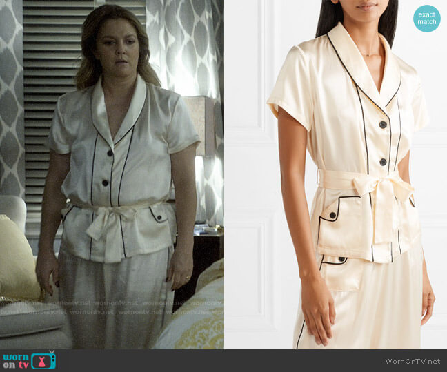 Morgan Lane Charlotte Pajama Top worn by Sheila Hammond (Drew Barrymore) on Santa Clarita Diet