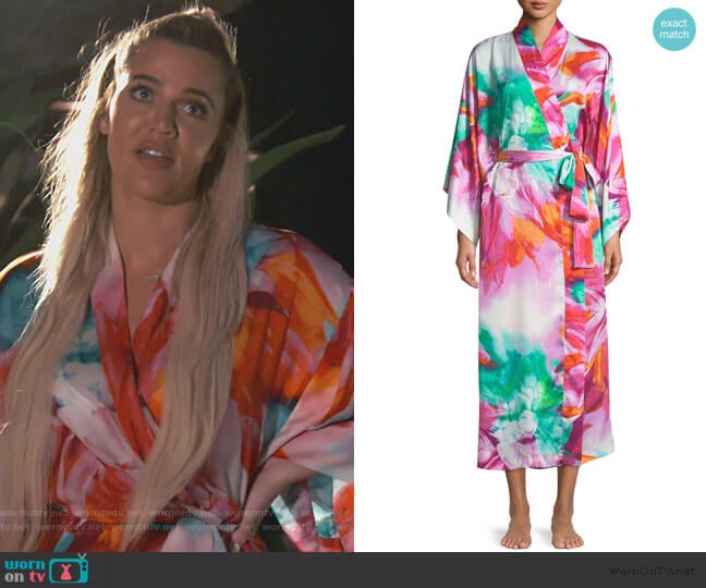 Natori Paraiso Long Kimono Robe worn by Khloe Kardashian on Keeping Up with the Kardashians