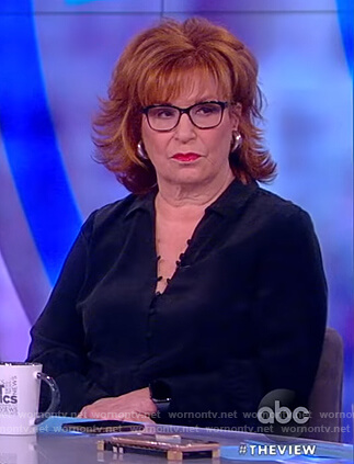 Joy’s black silk blouse on The View