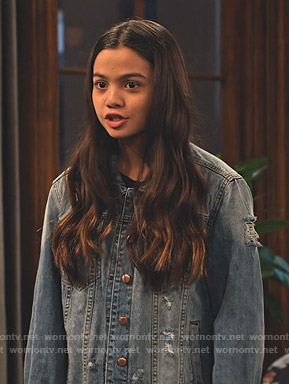 Nick’s distressed denim jacket on No Good Nick