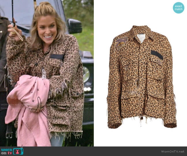 R13 Abu Leopard Jacket worn by Kristin Cavallari on Very Cavallari