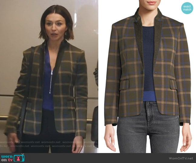 Rag & Bone Naomi Blazer worn by Amelia Shepherd (Caterina Scorsone) on Greys Anatomy