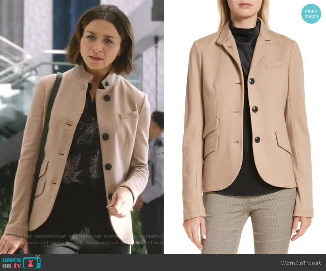 Rag & Bone Slade Blazer worn by Amelia Shepherd (Caterina Scorsone) on Greys Anatomy