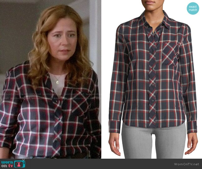 Rag & Bone Robbie Shirt worn by Lena (Jenna Fischer) on Splitting Up Together