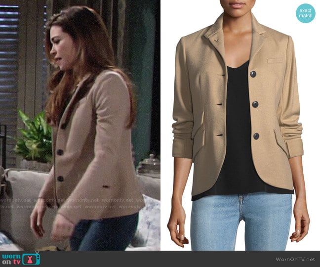 Rag & Bone Slade Blazer worn by Victoria Newman (Amelia Heinle) on The Young and the Restless