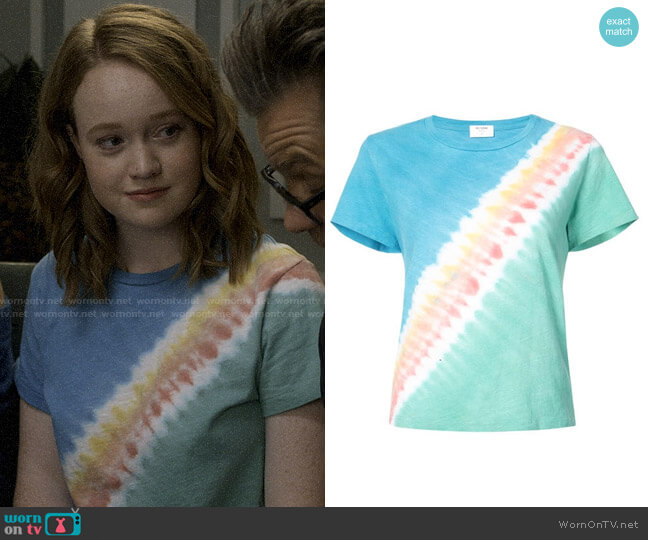 Re/Done Freedom Tie Dye Tee worn by Abby Hammond (Liv Hewson) on Santa Clarita Diet