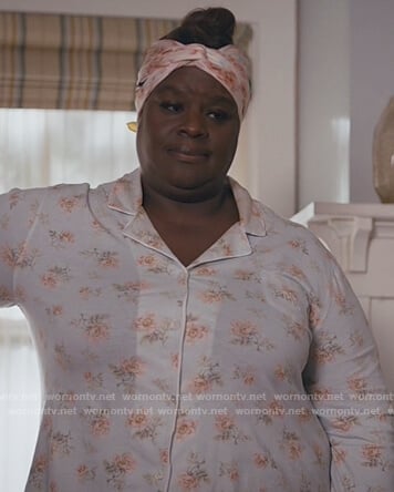 Ruby’s floral print pajamas on Good Girls