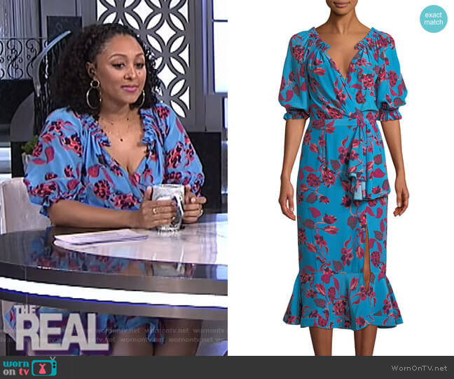 Saloni Olivia Dress worn by Tamera Mowry on The Real