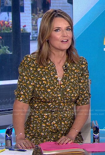 Savannah’s yellow floral midi dress on Today
