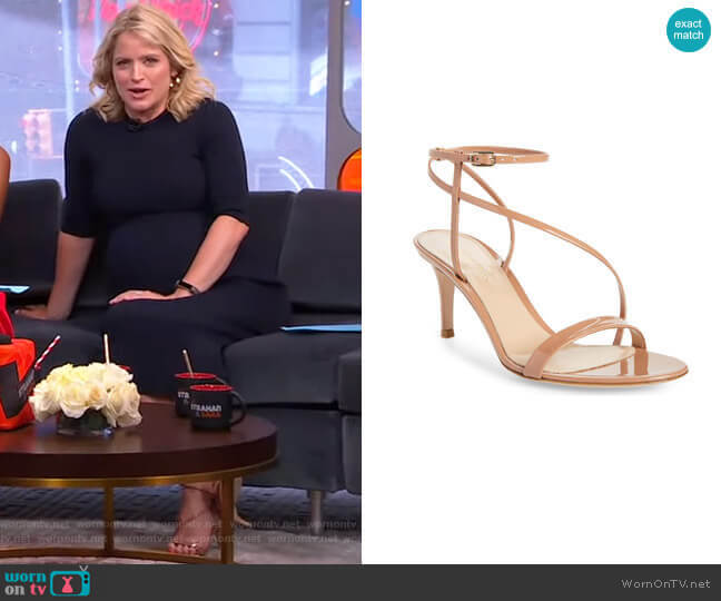 Gianvito Rossi Strappy Sandal worn by Sara Haines on Good Morning America