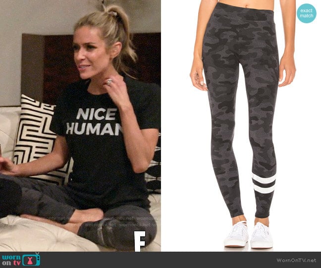 Sundry Stripes Camo Yoga Pant worn by Kristin Cavallari on Very Cavallari