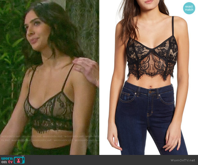 Tiger Mist Emery Top worn by Gabi Hernandez (Camila Banus) on Days of our Lives