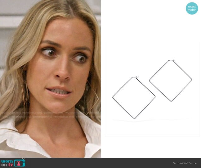 Uncommon James Girl Boss Hoops in Silver worn by Kristin Cavallari on Very Cavallari