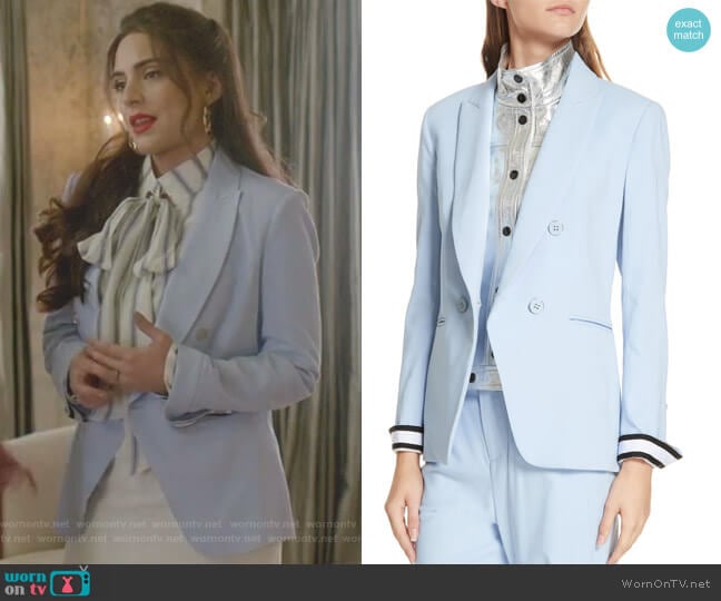 Veronica Beard Aros Dickey Jacket worn by Cristal Jennings (Daniella Alonso) on Dynasty