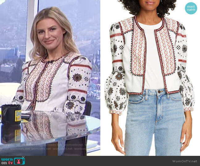 Veronica Beard Shilin Jacket worn by Morgan Stewart on E! News