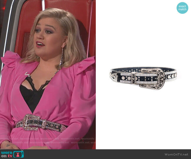 Veronica Beard Flower Belt worn by Kelly Clarkson on The Voice