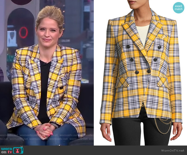 Veronica Beard Miller Dickey Jacket worn by Sara Haines on Good Morning America