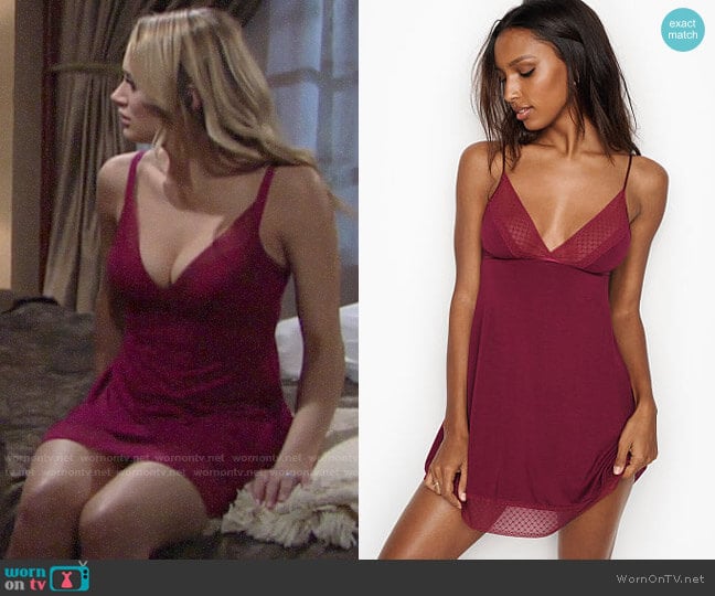 Victorias Secret Supersoft Nightie worn by Summer Newman (Hunter King) on The Young and the Restless