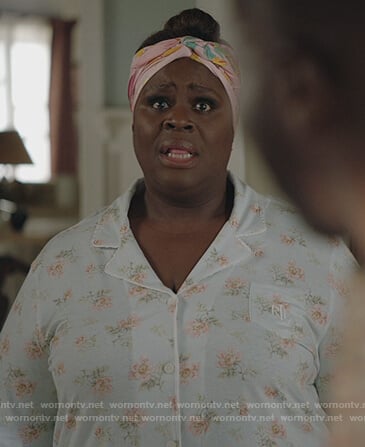 Ruby’s floral print pajamas on Good Girls