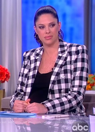 Abby’s gingham check blazer on The View
